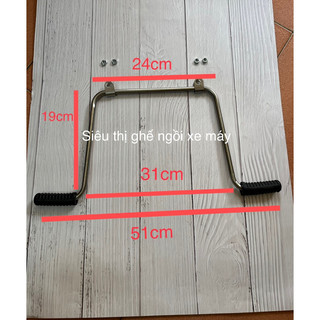 Gác chân gắn ghế nệm xe máy cho bé