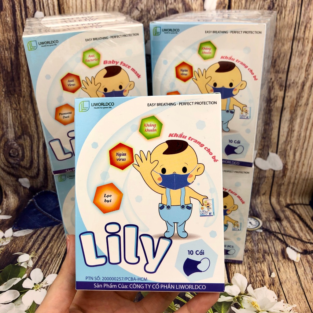 Combo 5 hộp Khẩu Trang Lily cho bé ( 50 cái )