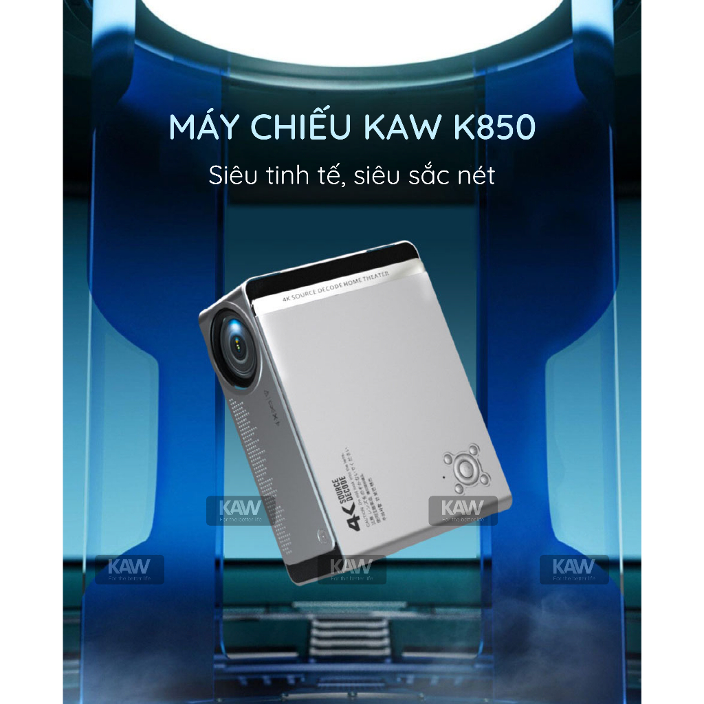 Máy Chiếu KAW K850 - Chiếu Gia Đình, Độ Sáng Cao, Hỗ Trợ Video 4K, Full HD, Bảo Hành Chính Hãng | BigBuy360 - bigbuy360.vn