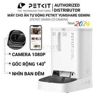 Máy Nhả Hạt Tự Động Cho Chó Mèo Có CAMERA, Hai Ngăn Petkit Gemini YumShare Dung Tích 5 Lít