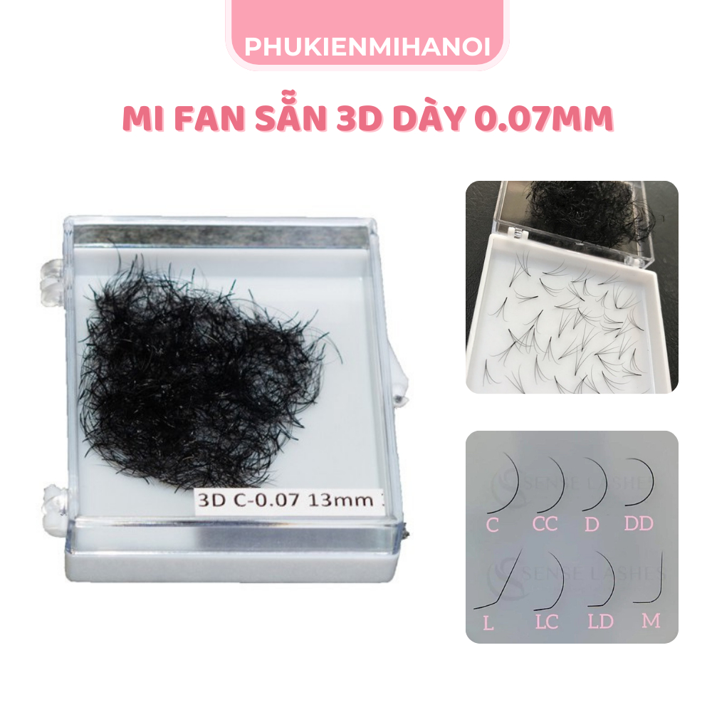 Mi Fan Sẵn 3D, Mi Volume 3D Dày 0.07mm Dài 8 - 16mm Dễ Bắt Keo (1050 fan)_PhukienmiHanoi