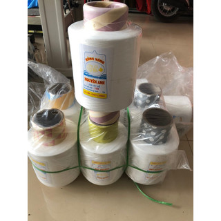 Chỉ tơ vắt sổ trắng hiệu Rồng Vàng 1kg/1 cuộn