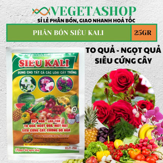 [ Hot ]PHÂN BÓN  SIÊU KALI Gói 25gr - VEGETASHOP - PHÂN BÓN CUỐC VÀNG