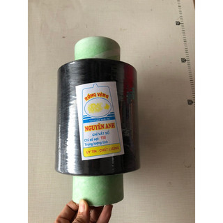 Chỉ tơ vắt sổ màu đen hiệu Rồng Vàng 1kg/1 cuộn