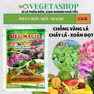 [ Hot ] PHÂN BÓN  Siêu Magie chống vàng lá, cây xanh tốt gói 25G - VEGETASHOP - Phân Bón Cuốc Vàng - Super Magie