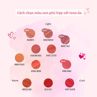 [SON CHIẾT] Son 3.C.E blur water tint chiết 0,5ml chất son mềm mịn dễ tán siêu lì