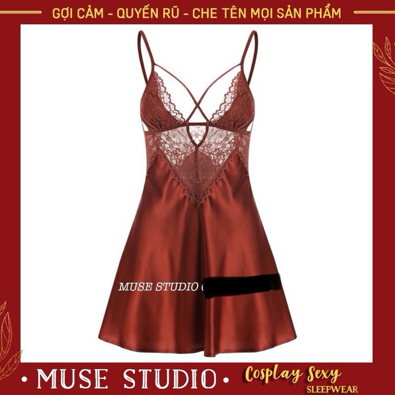 Váy ngủ sexy, Đầm ngủ gợi cảm cao cấp phối ren ngực đẹp quyến rũ | BigBuy360 - bigbuy360.vn