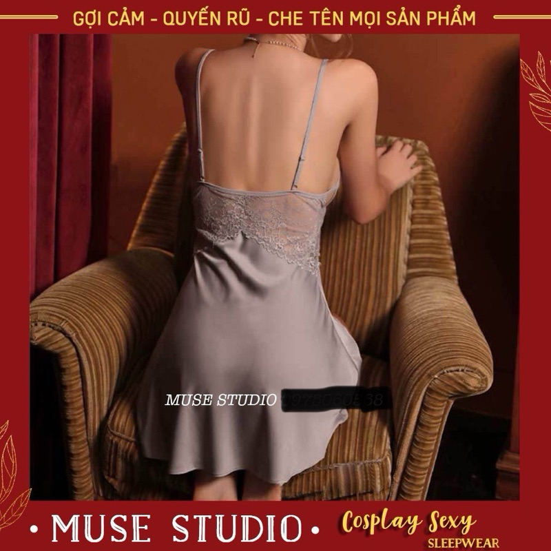 Váy ngủ sexy, Đầm ngủ gợi cảm cao cấp phối ren ngực đẹp quyến rũ | BigBuy360 - bigbuy360.vn