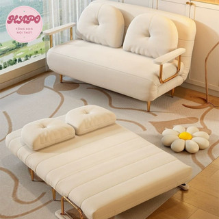 Giường Sofa Đa Năng Gấp Gọn Có Khung Thép Chịu Tải 499KG, Ghế Sofa Giường Vải Nỉ Nhung Cao Cấp Có Khóa Kéo Vệ Sinh