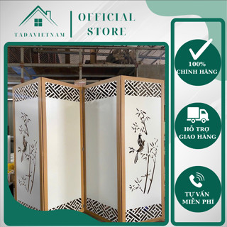 Vách bình phong Chim Trúc Cánh Kín tiện lợi phù hợp mọi không gian chất liệu gỗ MDF phủ melamin TADA