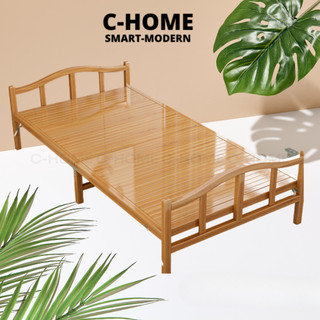 (THỦ CÔNG) Giường gấp gọn C-HOME,giường tre gấp gọn thông minh đa năng chịu lực màu vecni,kích thước 60/80/100/120-197cm