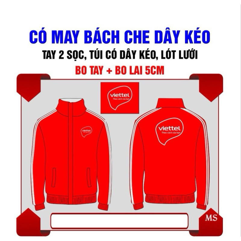 ÁO GIÓ VIETTEL CAO CẤP 2 LỚP
