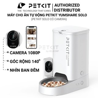 Máy cho mèo, chó ăn tự động có camera petkit fresh element solo yumshare màu trắng