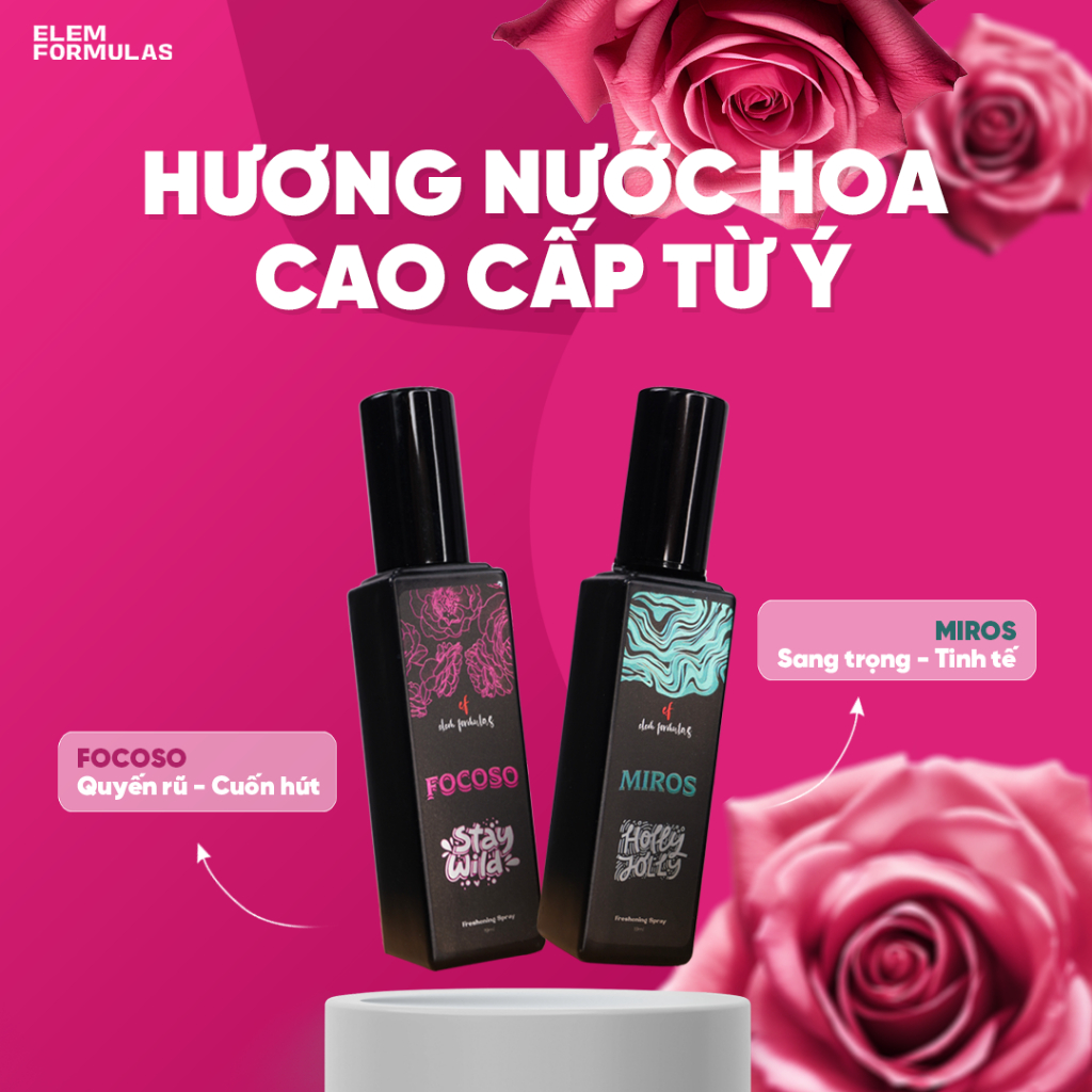 Box X2 Kiss EF Elemformulas 2 xịt thơm miệng vị tình yêu, Nước hoa vùng kín hương nước hoa cao cấp