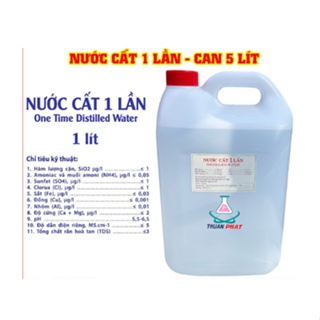 Nước cất 1 LẦN,Nước cất 2 LẦN (5 lít)