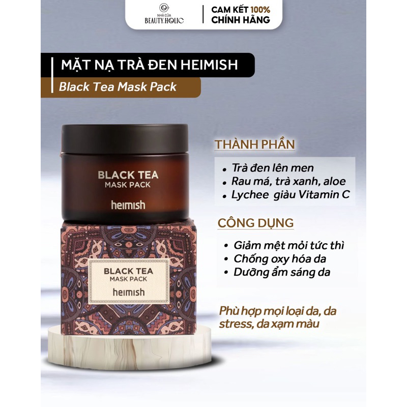 Mặt nạ trà đen HEIMISH BLACK TEA MASK PACK