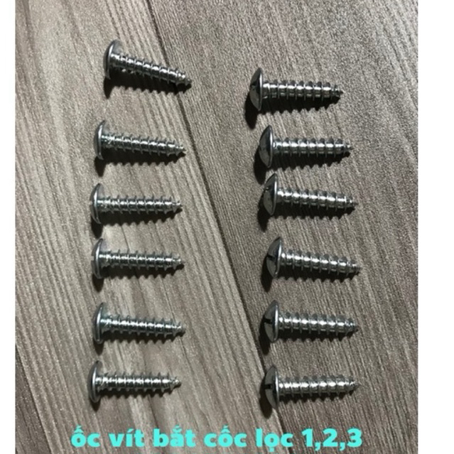 ốc vít bắt cốc lọc 10 inh số 1,2,3 ( combo 12 vít )