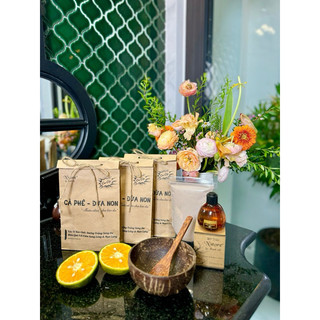 Tinh bột cám gạo cafe (combo 3 cám +1 mỡ trăn)