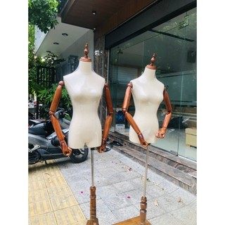 Manocanh Nữ Tay Gỗ Thật Màu Nâu Hàng Nhập Khẩu Cao Cấp