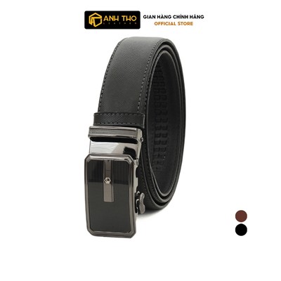Bản 3.2cm Thắt lưng tự động bản nhỏ TONY | MSAT35-05, chất da Saffiano hạn chế trầy xước, Anh Tho Leather