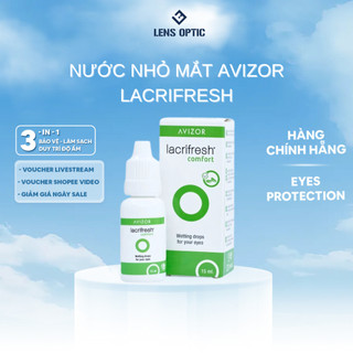 Nước nhỏ mắt lens Avizor Lacrifresh Comfort 15ml, nước mắt nhân tạo cho kính áp tròng-Lens Optic