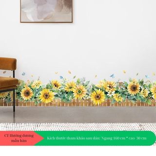 Decal dân tường chân tường hoa hướng dương( loại to đẹp) QR9117