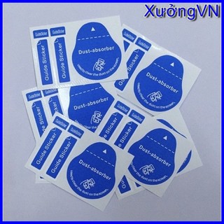 Combo miếng lấy bụi dán cường lực và giấy 1/2 lau màn hình