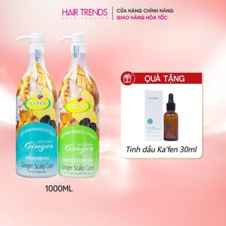 Combo cặp gội- xả gừng tươi kafen giảm gàu, giảm rụng tóc