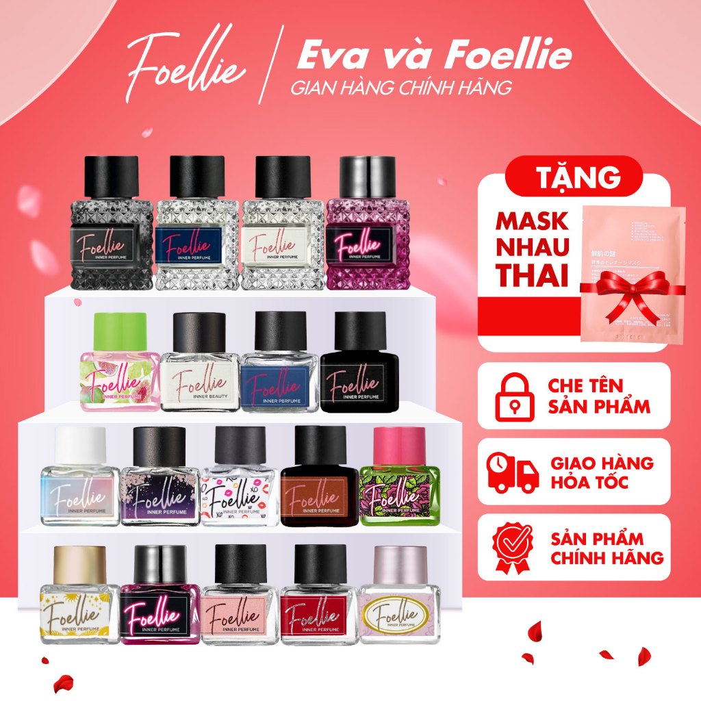 Nước Hoa Vùng Kín FOELLIE Hàn Quốc, Lưu Hương Cực Lâu, Chăm Sóc Da, Giúp Se Khít Vùng Nhạy Cảm 5ml 10ml