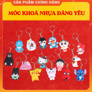 Móc khóa nhựa dẻo họa tiết đáng yêu