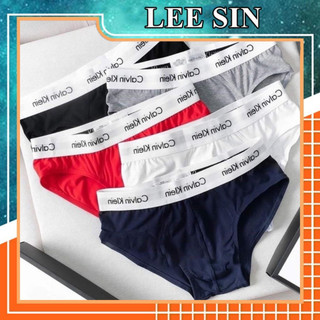 Quần lót nam tam giác chất thun co dãn lớp lót thấm mồ hôi, quần sịp nam chéo nhiều màu và size lớn - LEESIN