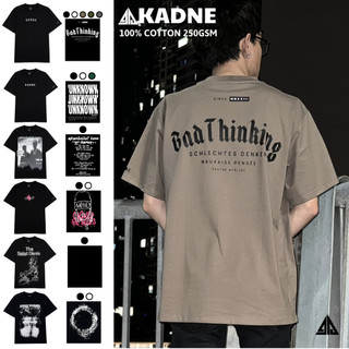 Áo thun unisex 100% cotton 250gsm kadne cổ tròn nam nữ form oversize basic