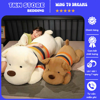 Gấu bông Chó áo len siêu dễ thương kích thước 70cm-100cm-130cm, chất liệu lông mền mại , không rụng lông