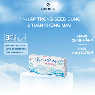 Kính áp tròng SEED dùng 2 tuần không màu -2 Week Pure, lens mắt trong suốt có độ cận-Lens Optic