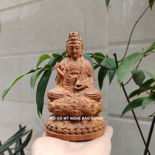 Tượng phật bà quan âm để ô tô gỗ ngọc am thơm nức