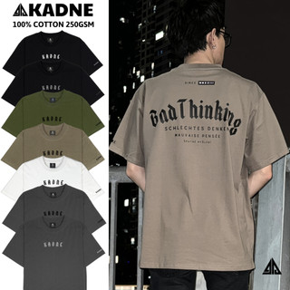 Áo thun unisex 100% cotton 250gsm kadne cổ tròn nam nữ form basic badthinking