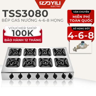 Bếp ga nấu mì cay, bếp gas nấu mì cay 4/6/8 bếp,bếp gas nấu cơm niêu, bánh xèo bảo hành 12 tháng