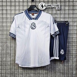 Bộ Quần Áo Bóng Đá Real Madrid Trắng Mè Cao Cấp - Áo Bóng Đá Độc Lạ Đẹp