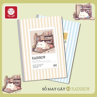  HẢI TIẾN Sổ may gáy bìa bồi A4 Rainbow  200 300 400 trang  