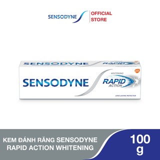 Kem đánh răng SENSODYNE Rapid Action Whitening 100g giảm ê buốt nhanh và làm trắng răng tự nhiên