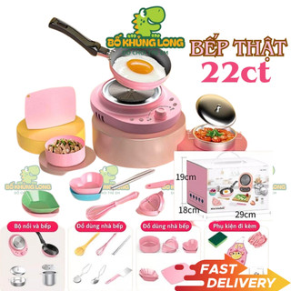  Đồ Chơi Nấu Ăn Bếp Thật Cho Bé BỐ KHỦNG LONG 22 Chi Tiết Đồ Chơi Nhà Bếp Nấu Ăn Mini Cho Bé 