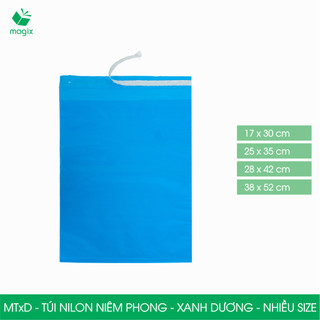 MTxD - 100 túi nilon đóng hàng niêm phong Xanh dương - Nhiều size - Túi gói hàng, túi niêm phong