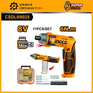 Máy siết vít dùng pin 8v sạc pin bằng cáp type c ingco csdli08025 , csdli0802