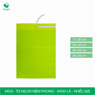 MTxX - 100 túi nilon đóng hàng niêm phong Xanh lá mạ - Nhiều size - Túi gói hàng, túi niêm phong