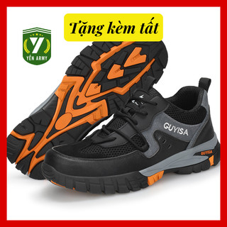  Giày Bảo Hộ Lao Động Nam Thể Thao GUYISA 1109 Siêu Bền - Chống Đinh Chống Cắt - Tặng Kèm Tất Chân 