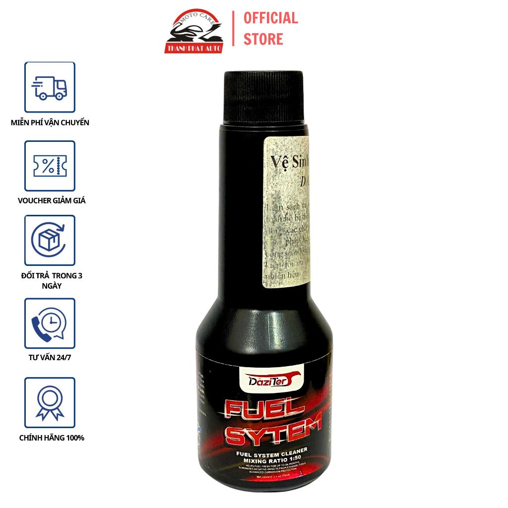 Dung dịch vệ sinh kim phun buồng đốt Daziter Fuel System Cleaner 75ML