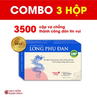 COMBO 3H LONG PHỤ ĐAN 40 VIÊN  Bổ tinh trùng, tăng cường sinh lý nam, tăng khả năng thụ thai
