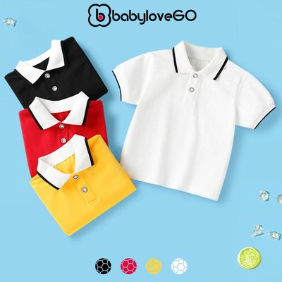 Áo polo bé gái BabyloveGO áo thun cộc tay cổ bẻ mềm mịn thoáng mát cho bé APL01