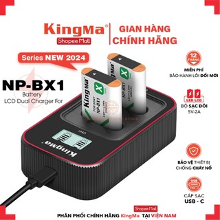 Bộ 2 Pin + 1 Dock Sạc Đôi NP-BX1 Hãng KINGMA. Dung Lượng 1090mAh. Phiên Bản Mới Nhất V3 ( Bảo Hành 12 Tháng )