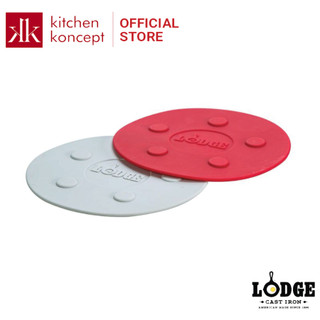 Miếng lót nồi có nam châm lodge - xám/đỏ